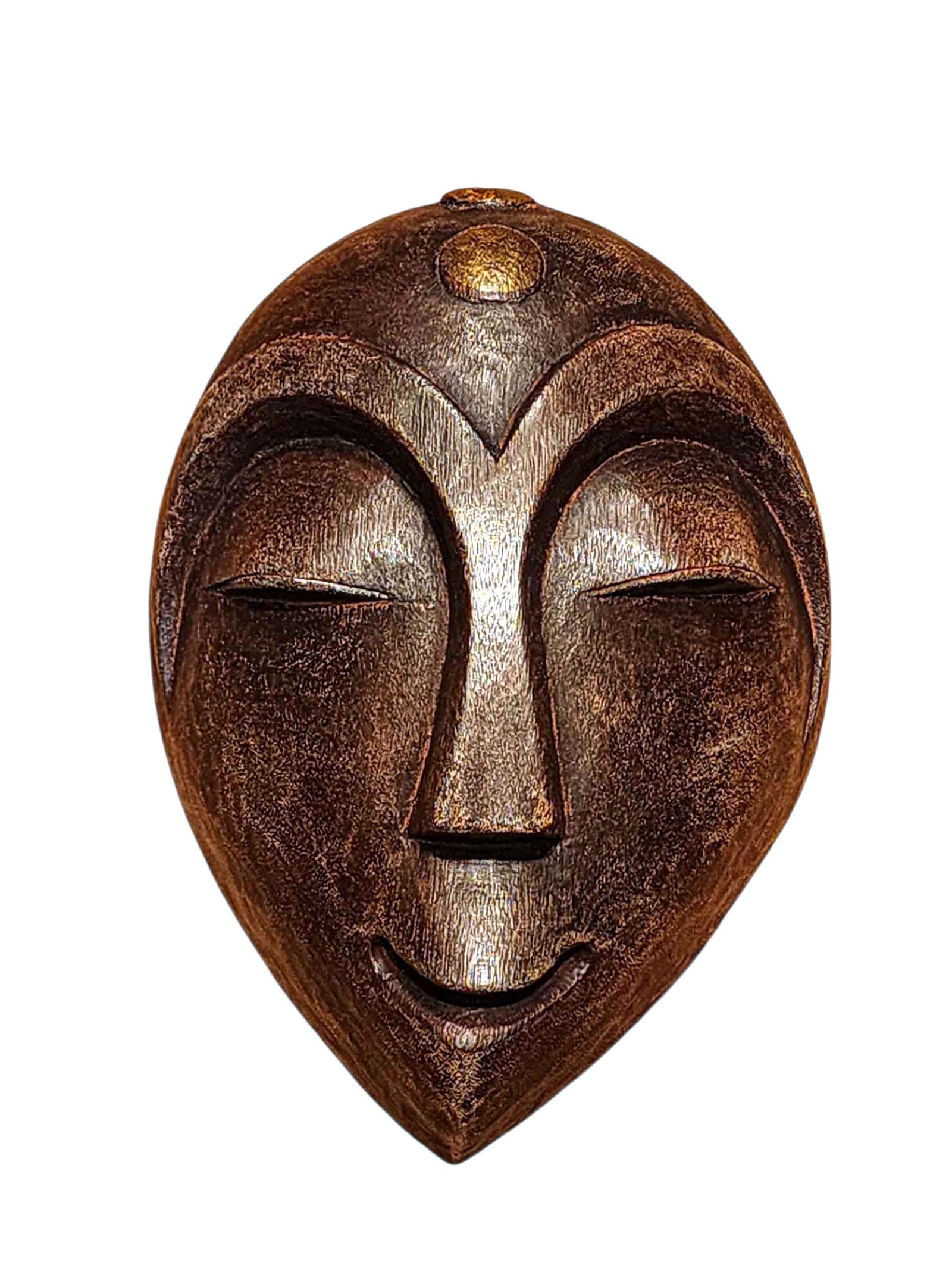 Handmade Wooden Mask, [tribal Mask], Tibetan Style With [traditional Color], [poplar Wood]