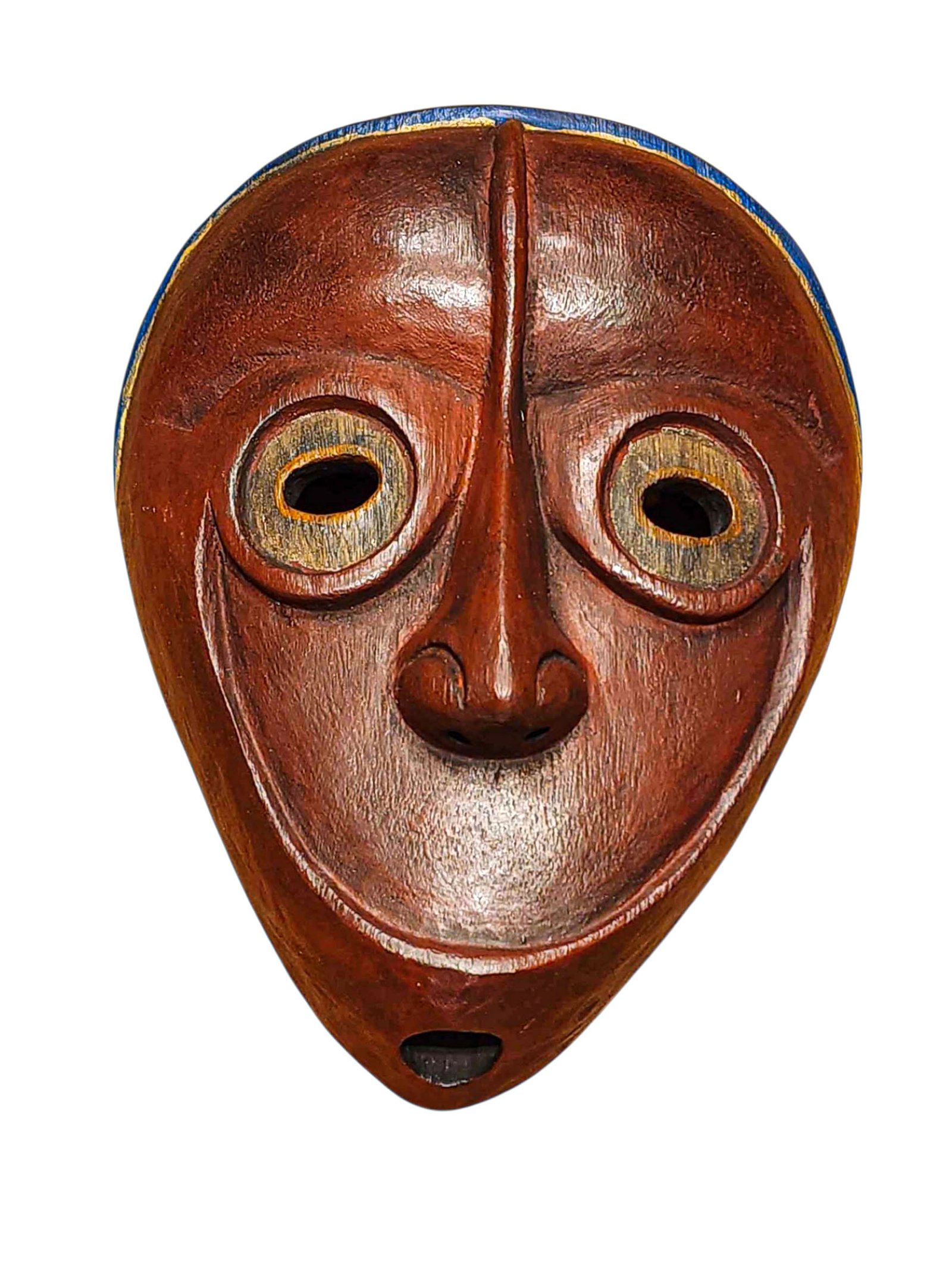 Handmade Wooden Mask, [tribal Mask], Tibetan Style With [traditional Color], [poplar Wood]