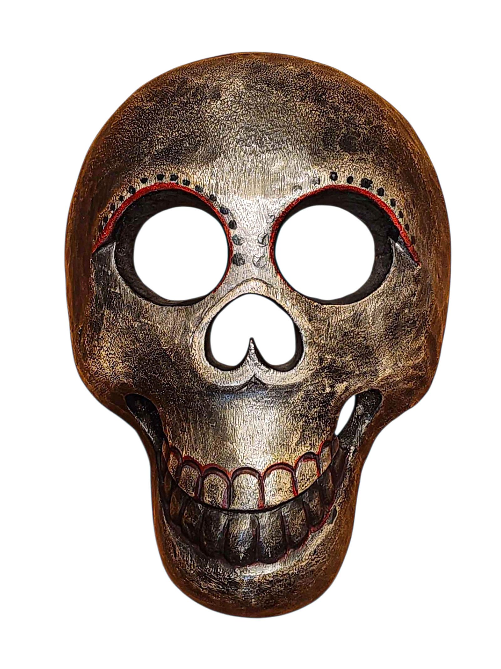 Handmade Wooden Mask, [citipati], Tibetan Style With [traditional Color], [poplar Wood]