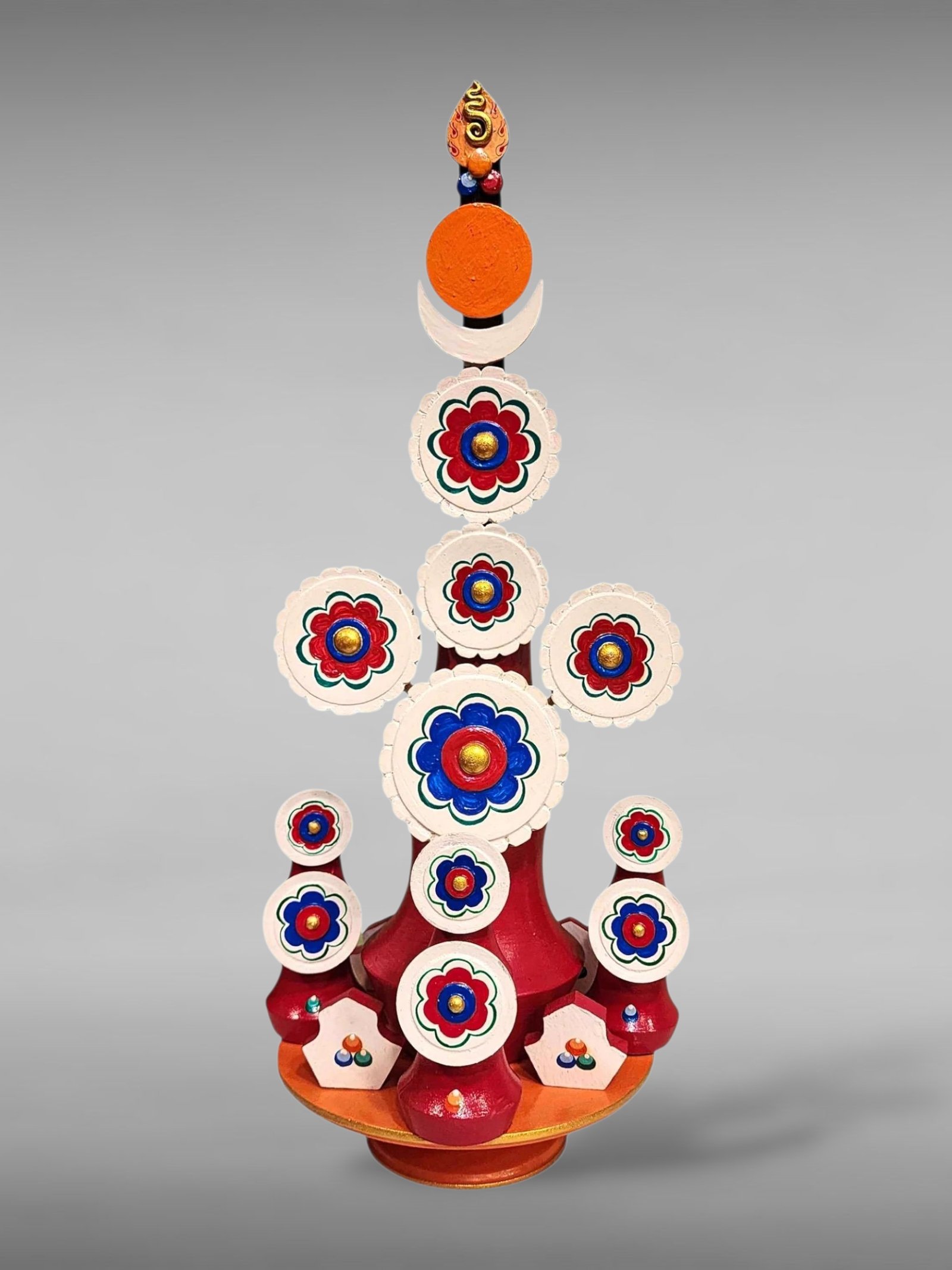 [hq], Handmade Tibetan [chakrasambhara Torma], Hand Painted Ritual Piece, [custom Order]