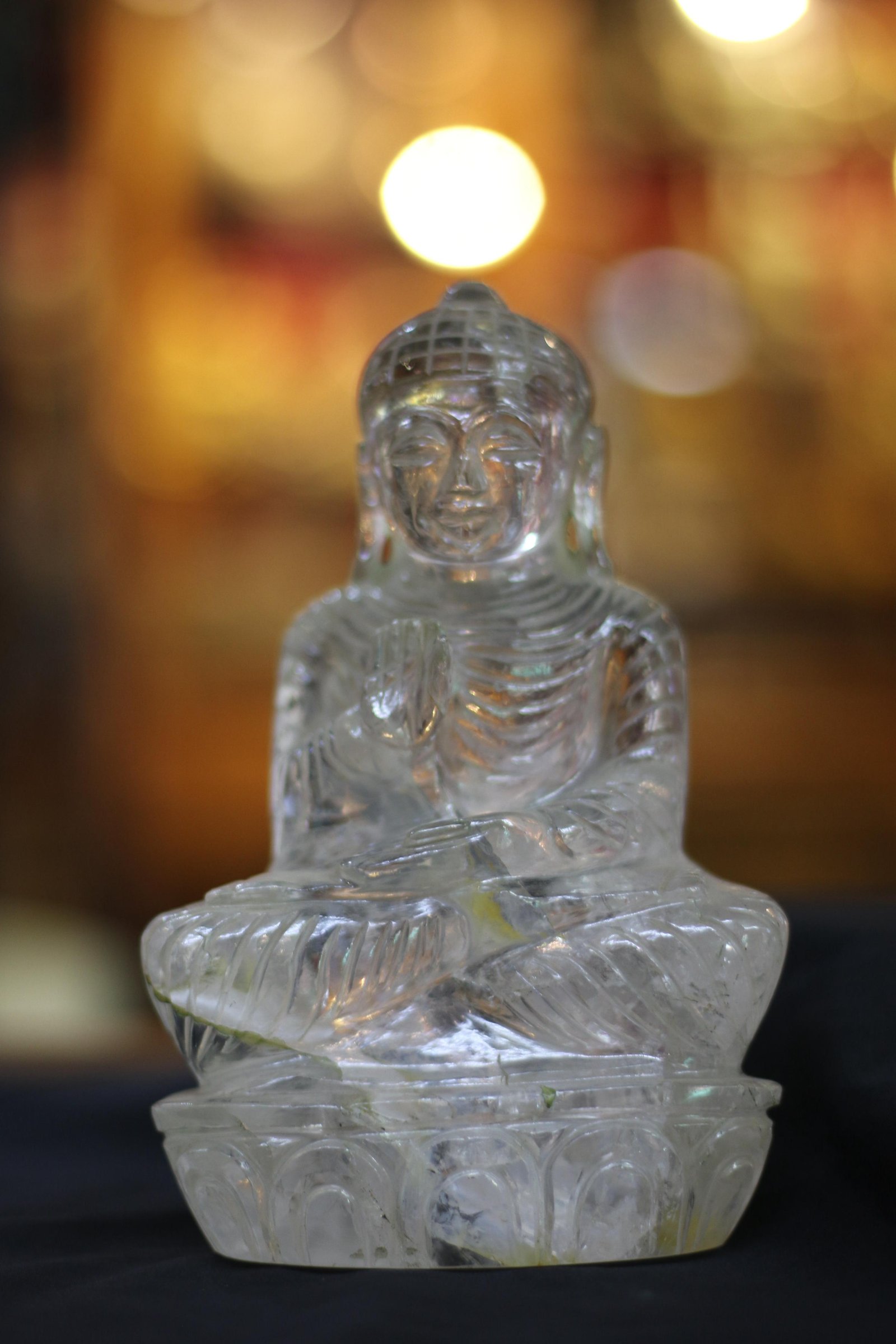 Clear Crystal [amoghasiddhi Buddha] Statue