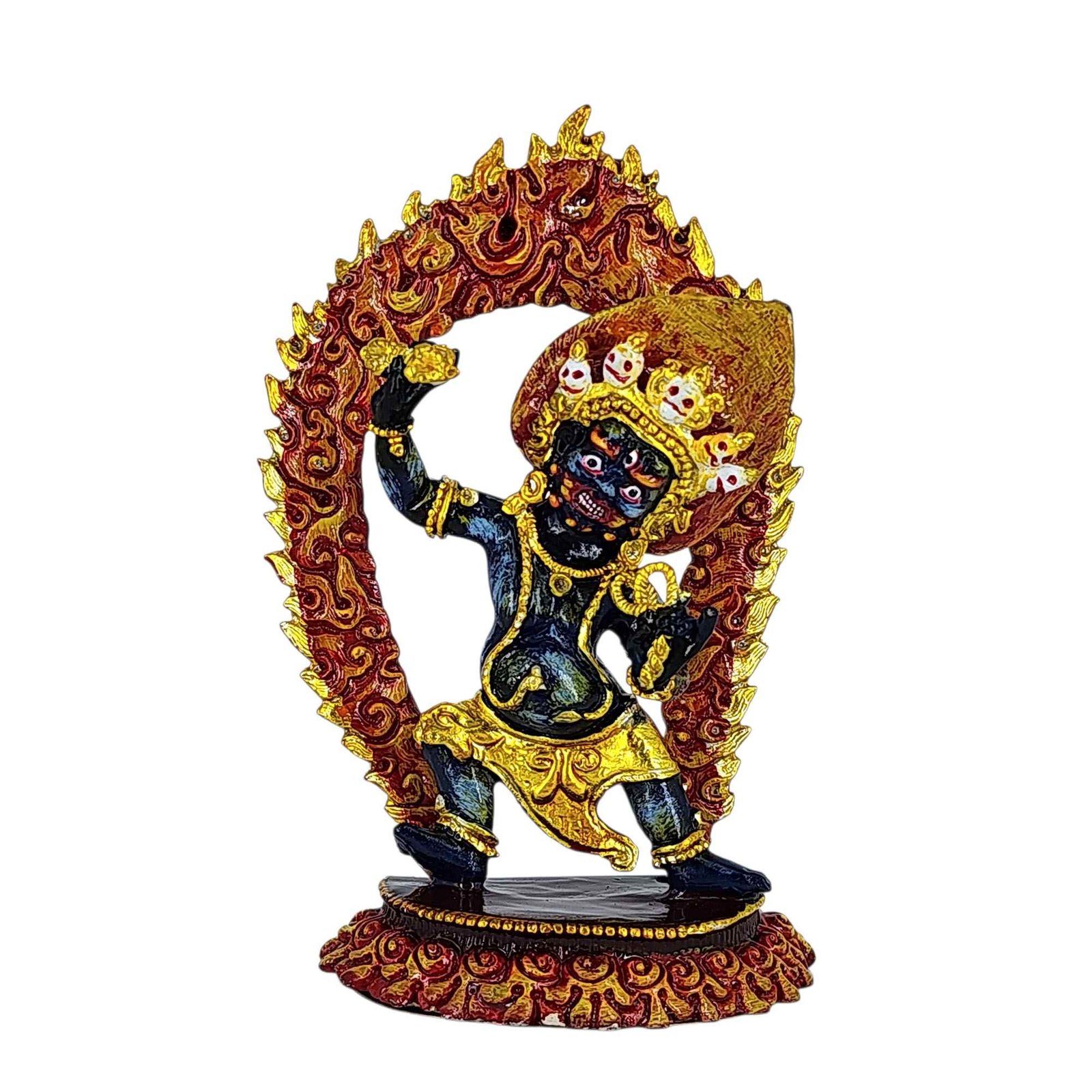 [zzzz] Buddhist Miniature Statue, [partly Gold Plated Finish], [thangka Color Finish]