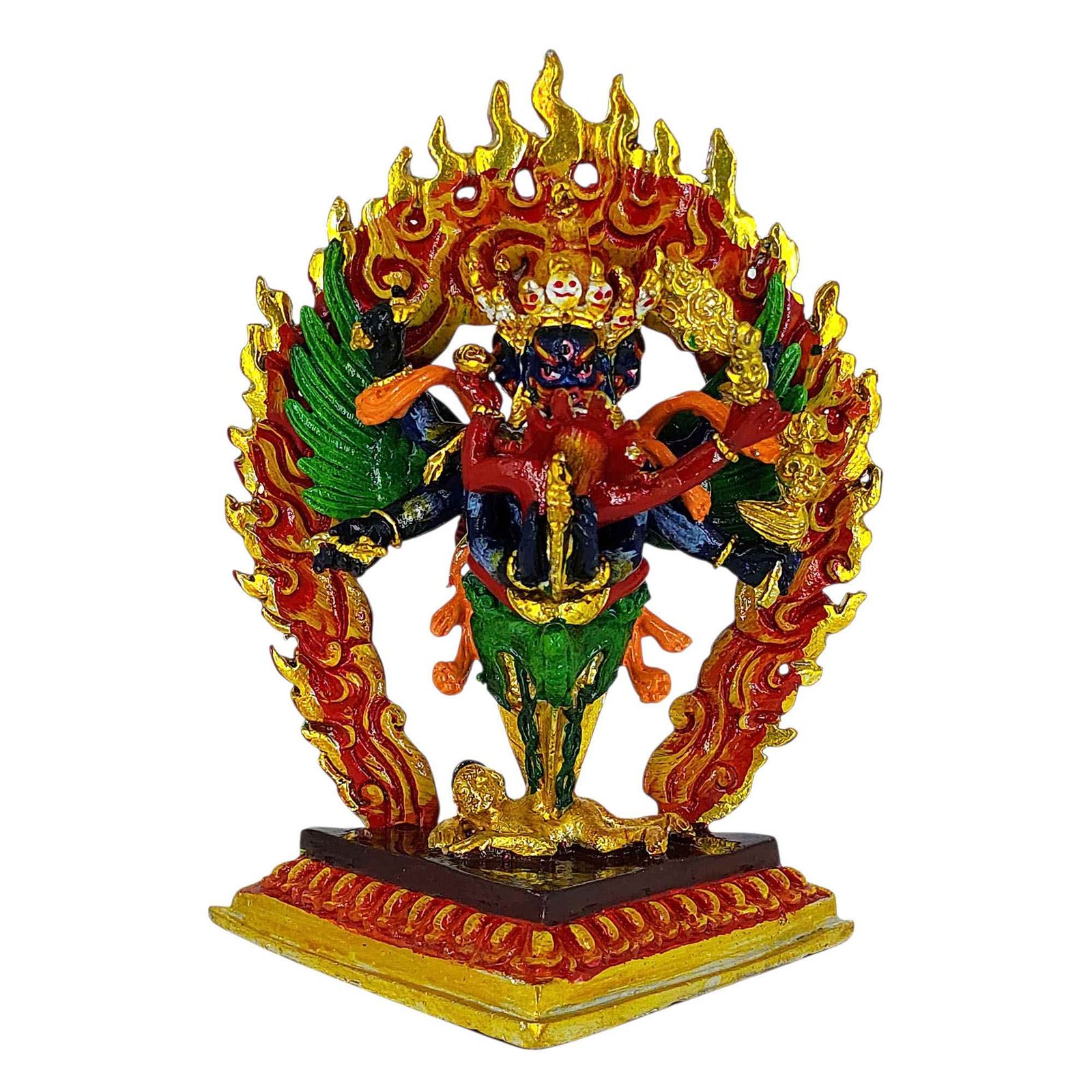 [zzzz] Buddhist Miniature Statue, [partly Gold Plated Finish], [thangka Color Finish]