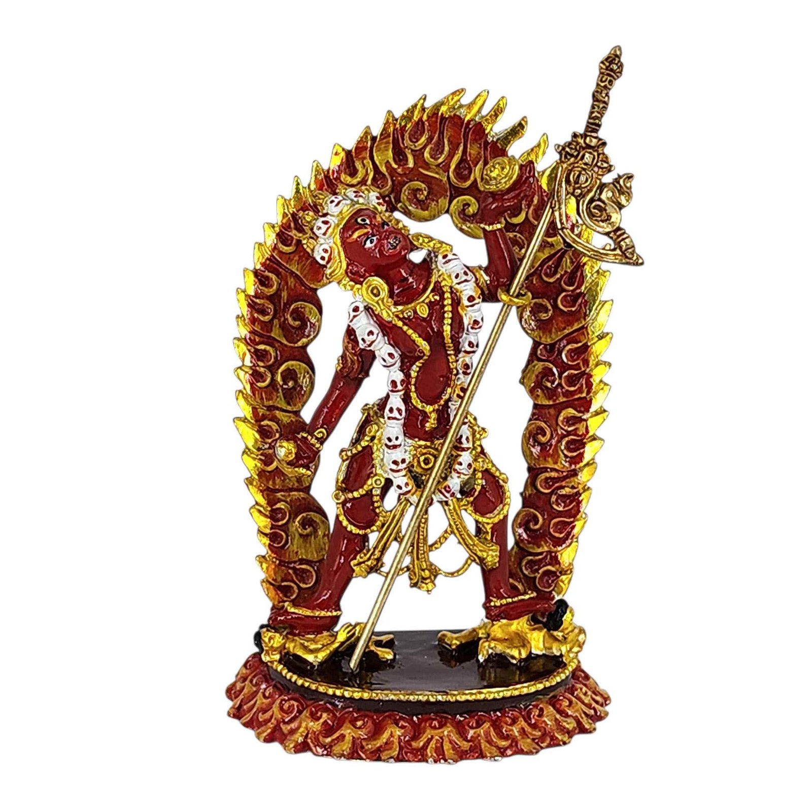 [zzzz] Buddhist Miniature Statue, [partly Gold Plated Finish], [thangka Color Finish]