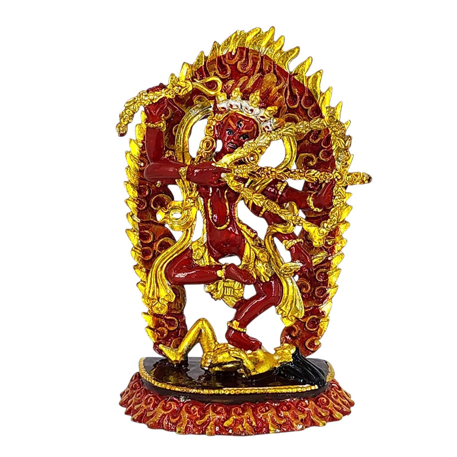 [zzzz] Buddhist Miniature Statue, [partly Gold Plated Finish], [thangka Color Finish]