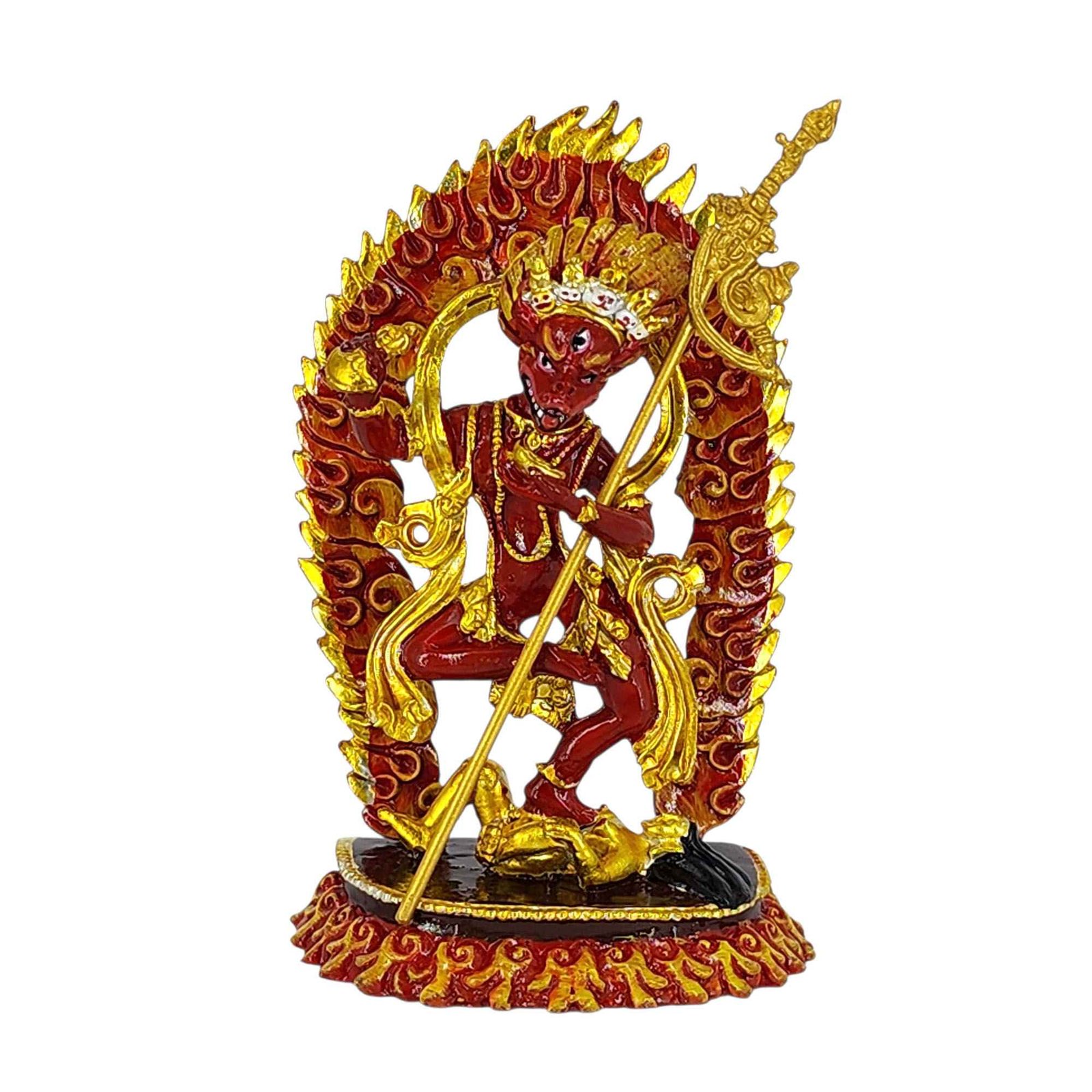 [zzzz] Buddhist Miniature Statue, [partly Gold Plated Finish], [thangka Color Finish]