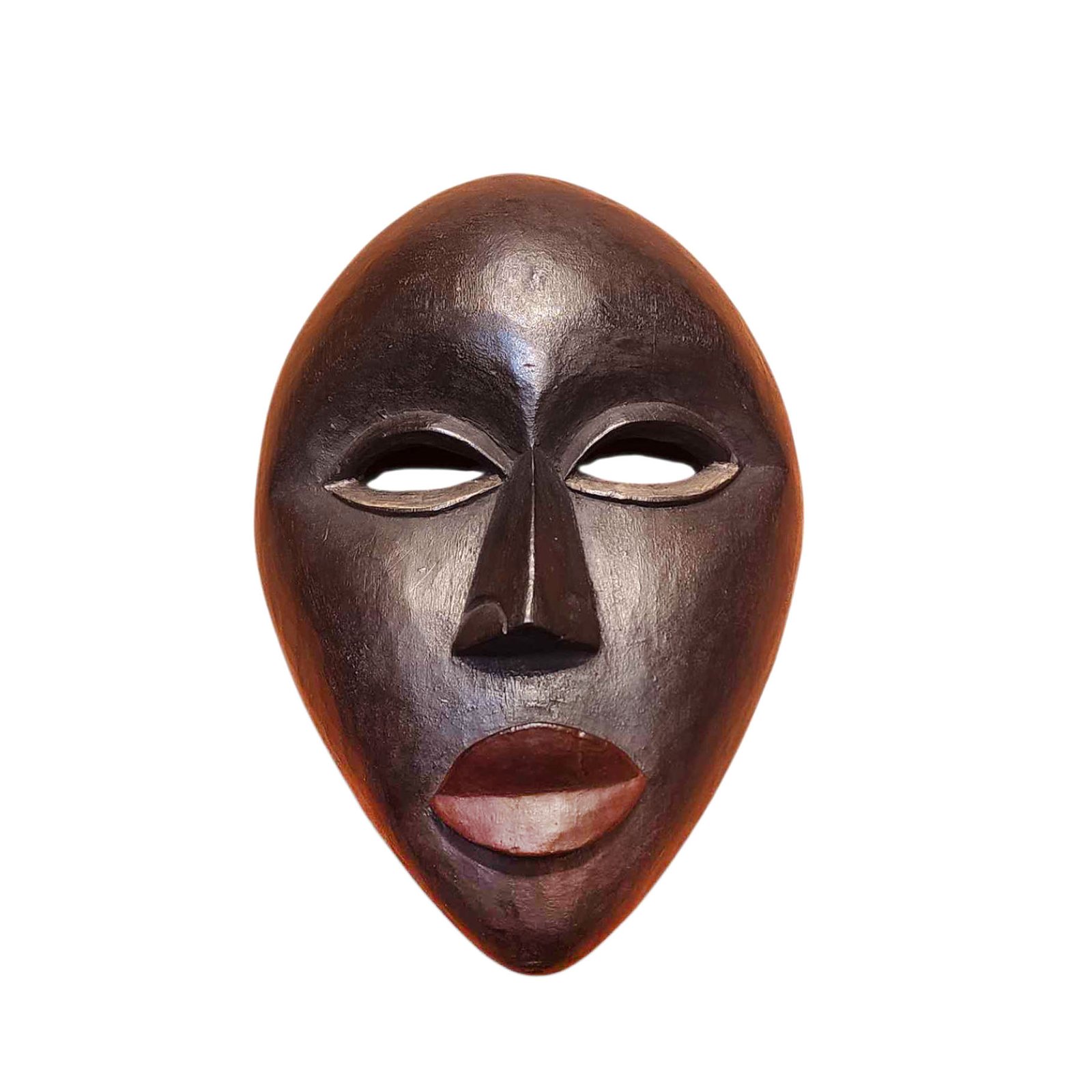 Handmade Wooden Mask, [tribal Mask], Tibetan Style With [traditional Color], [poplar Wood]