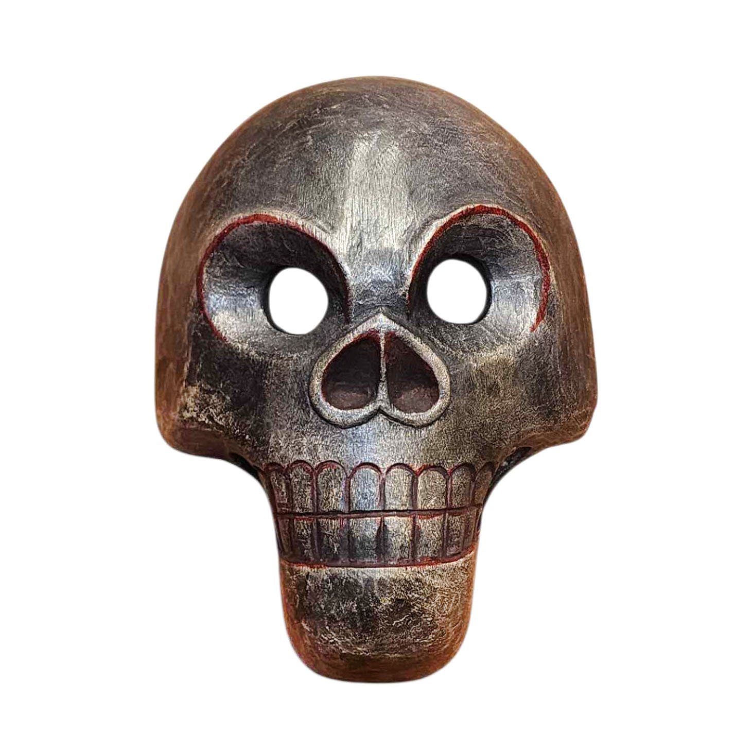 Handmade Wooden Mask, [citipati Mask], Tibetan Style With [traditional Color], [poplar Wood]