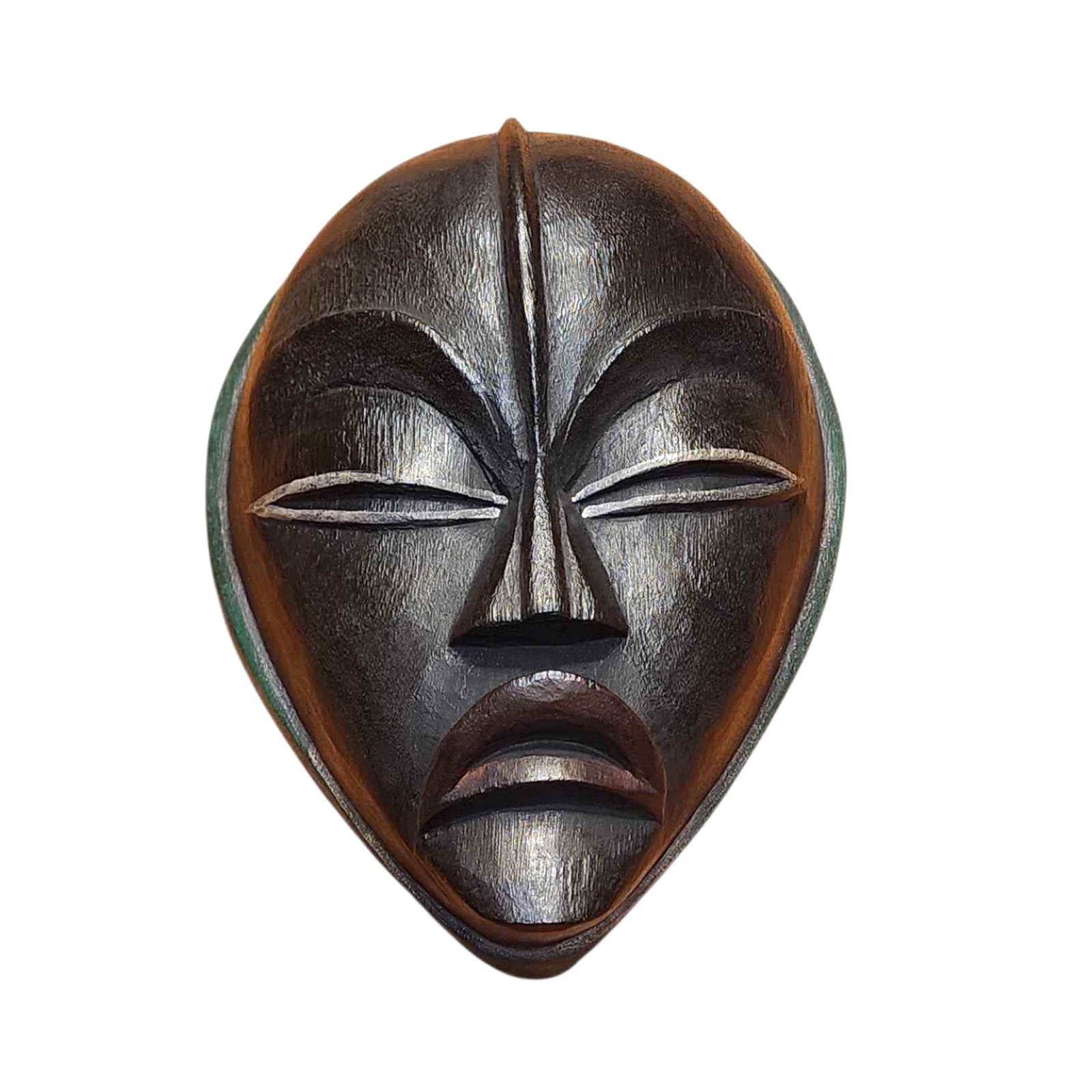 Handmade Wooden Mask, [tribal Mask], Tibetan Style With [traditional Color], [poplar Wood]