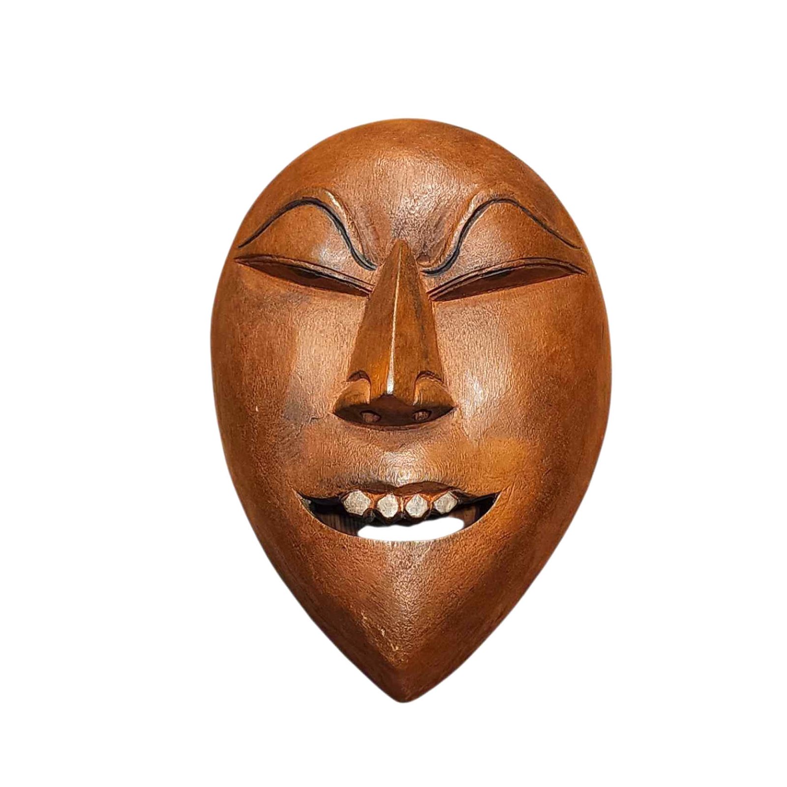 Handmade Wooden Mask, [tribal Mask], Tibetan Style With [traditional Color], [poplar Wood]