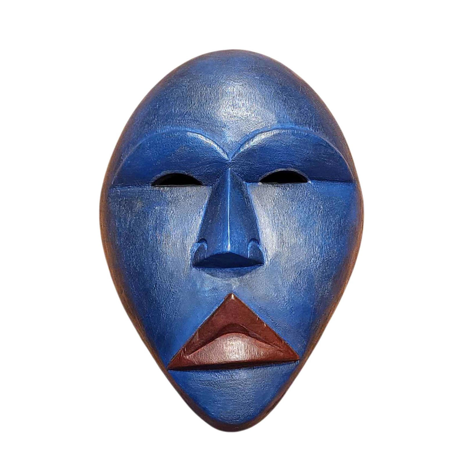 Handmade Wooden Mask, [tribal Mask], Tibetan Style With [traditional Color], [poplar Wood]