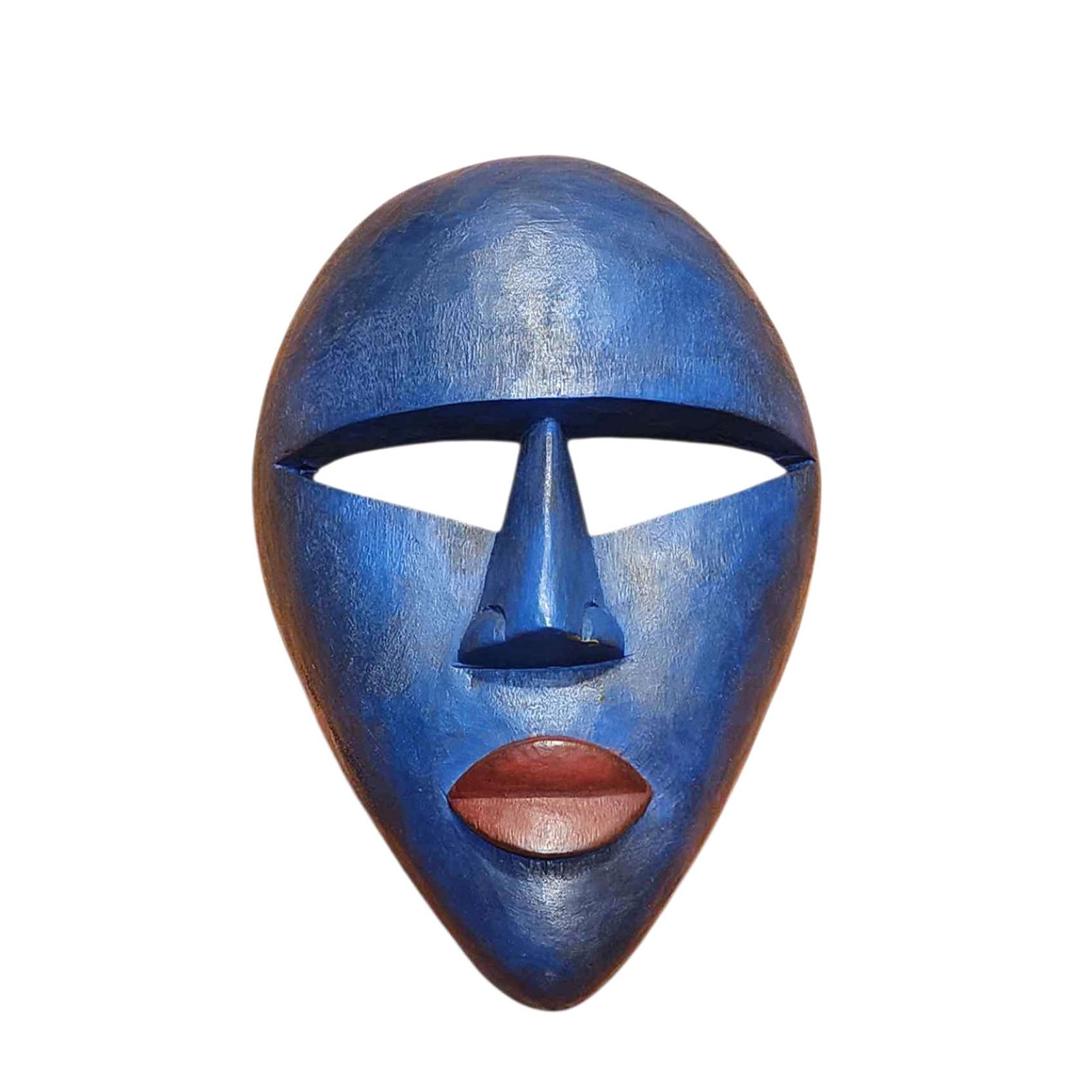 Handmade Wooden Mask, [tribal Mask], Tibetan Style With [traditional Color], [poplar Wood]