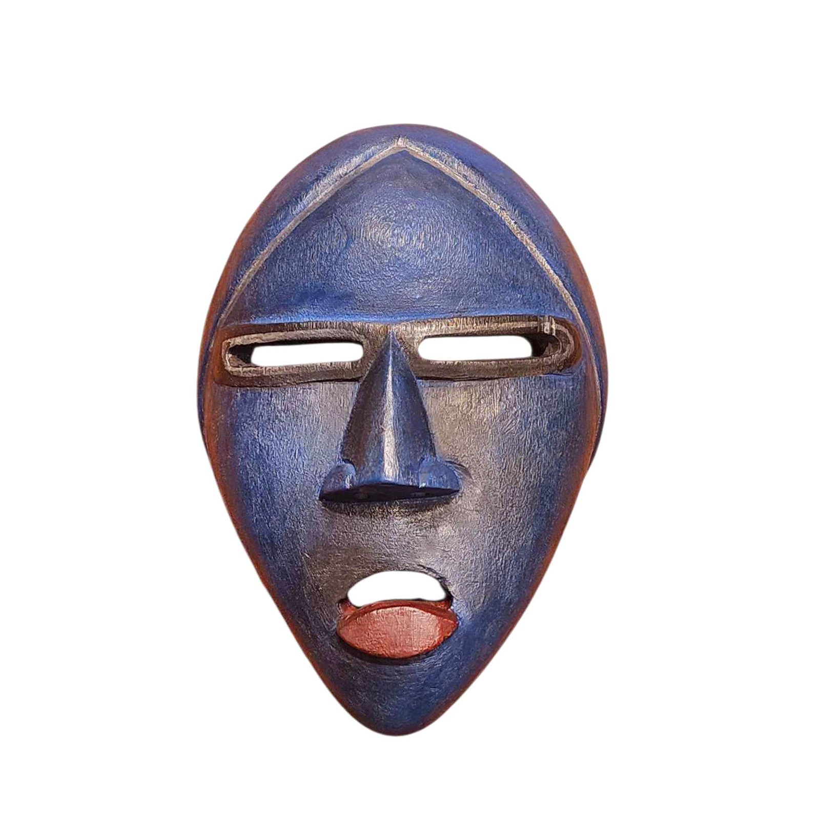 Handmade Wooden Mask, [tribal Mask], Tibetan Style With [traditional Color], [poplar Wood]