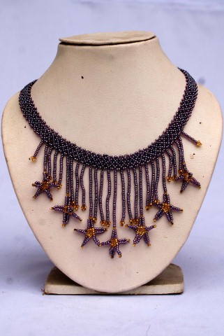 Glass Bead Necklace-9356