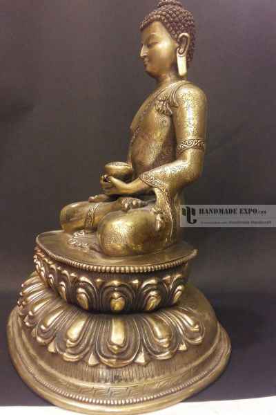 Good Quality Amitabha Buddha Natural Patina