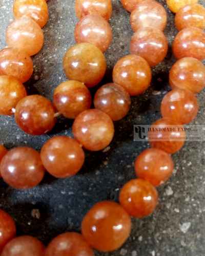 8mm 108 Real Organe Agate Stone Prayer Bead Mala