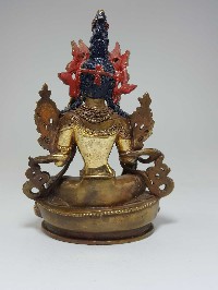 Statue Of Green Tara [partly Fire Gold Plated], [painted Face], [good Quality]
