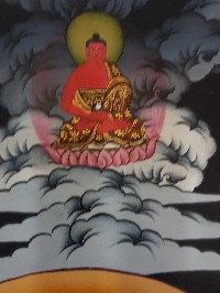 Tibetan Thangka Of Bodhisattva Set Chenrezig, Manjushri Vajrapani [chana Dorje] High Quality Real Gold And Tibetan Colors