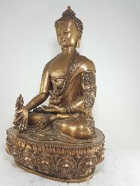 Deep Carved Statue Of Medicine Buddha In Natural Bronze Finishing