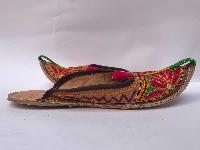 Jaipuri Jutti Aladdin Sandals, With Leather And Bead Design