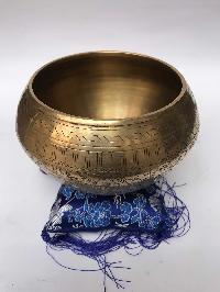 Gulpa Singing Bowl With Ashta Manga [fine Carving], [select Accessories]