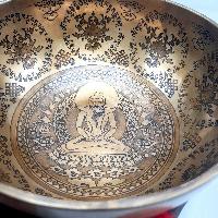Fine Carving Singing Bowl [jambati], With [samantabhadra], [etching Carving], [select Accessories]