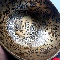 Fine Carving Singing Bowl [jambati], With [samantabhadra], [etching Carving], [select Accessories]