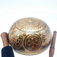 Fine Carving Singing Bowl [jambati], With [samantabhadra], [etching Carving], [select Accessories]