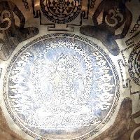 Fine Carving Singing Bowl [jambati], With [white Mahakala], [etching Carving], [select Accessories]