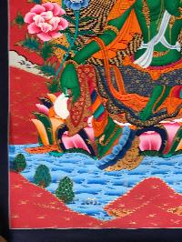 Tibetan Thangka Of Green Tara