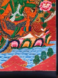 Tibetan Thangka Of Green Tara