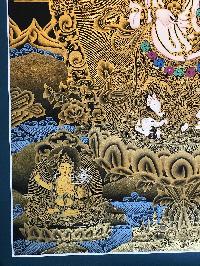 Tibetan Thangka Of White Mahakala