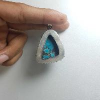 Old Tibetan Turquoise Silver Pendant