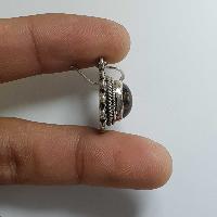 Silver Earring With [tiger Eye Stone]