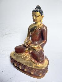 Handmade Nepali Statue Of Buddha, [partly Gold Plated]