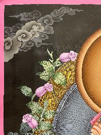 Buddist Hand Painted Thangka Of [white Tara], [real Gold], Lamas Art