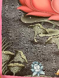 Buddist Hand Painted Thangka Of [white Tara], [real Gold], Lamas Art