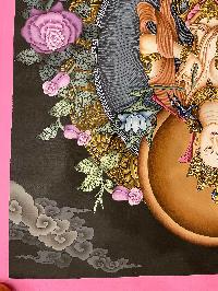 Buddist Hand Painted Thangka Of [white Tara], [real Gold], Lamas Art