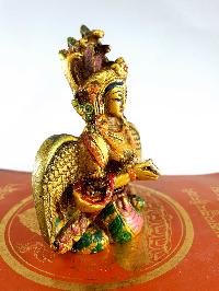 Resin Statue Of Naga Kanya [traditional Color Painted], [white And Mix Color]