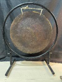 Tibetan Gong With Stand, [conch Shell Etching], Gong Size 50 Cm, Gong Weight 3000