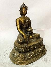 Buddhist Statue Of Shakyamuni Buddha, [full Gold Plated, Antique]
