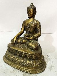 Buddhist Statue Of Shakyamuni Buddha, [full Gold Plated, Antique]