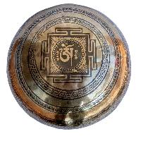 Hand Beaten Carving Singing Bowl With [flower Carving], [etching], [select Accessories]