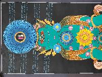 Buddhist Hand Painting Of Seven Chakra, Bigger Samadhi, [hand Painted]