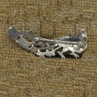 Real Sterling Silver Peacock Bird Pin/brooch