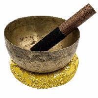 [old], Buddhist [real Antique] Hand Beaten Singing Bowl, [select Accessories]