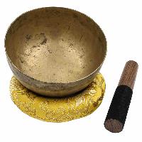 [old], Buddhist [real Antique] Hand Beaten Singing Bowl, [select Accessories]