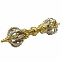 Bronze Dorje [vajra], Gold And Silver Plated Copper