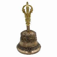 [dehradun], Bell And Dorje, Pure Bronze Bell And Dorje [vajra], [golden], Handle And Vajra