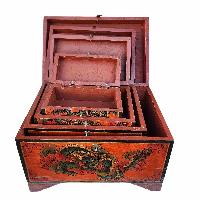 thumb1-Wooden Tibetan Box-27281